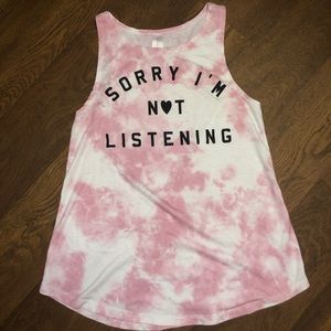 Pink & white tie dye tank top! Size medium | M